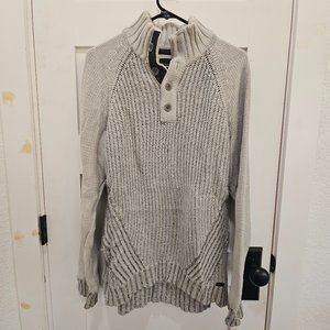 Knit Sweater - Button Neck